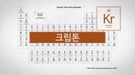 숨어 있던 비활성기체 원소. 원자번호 36번, 크립톤(Kr)